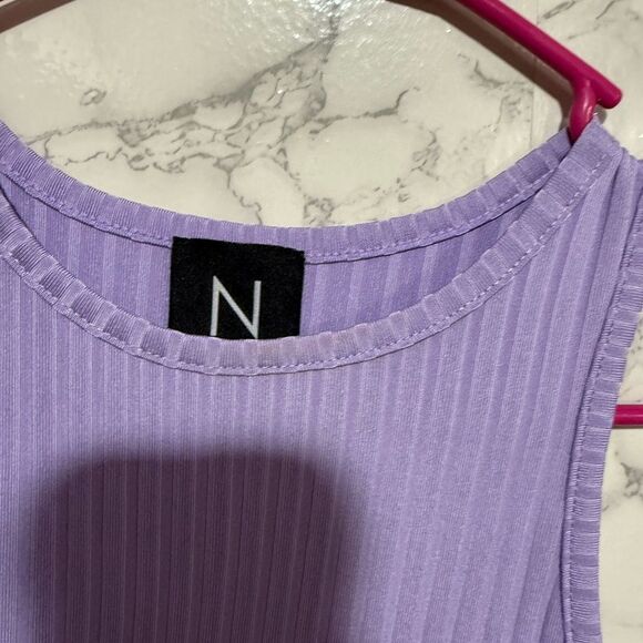 NEW Naked Wardrobe Purple Halter Sheath Maxi Dress S - Picture 5 of 6